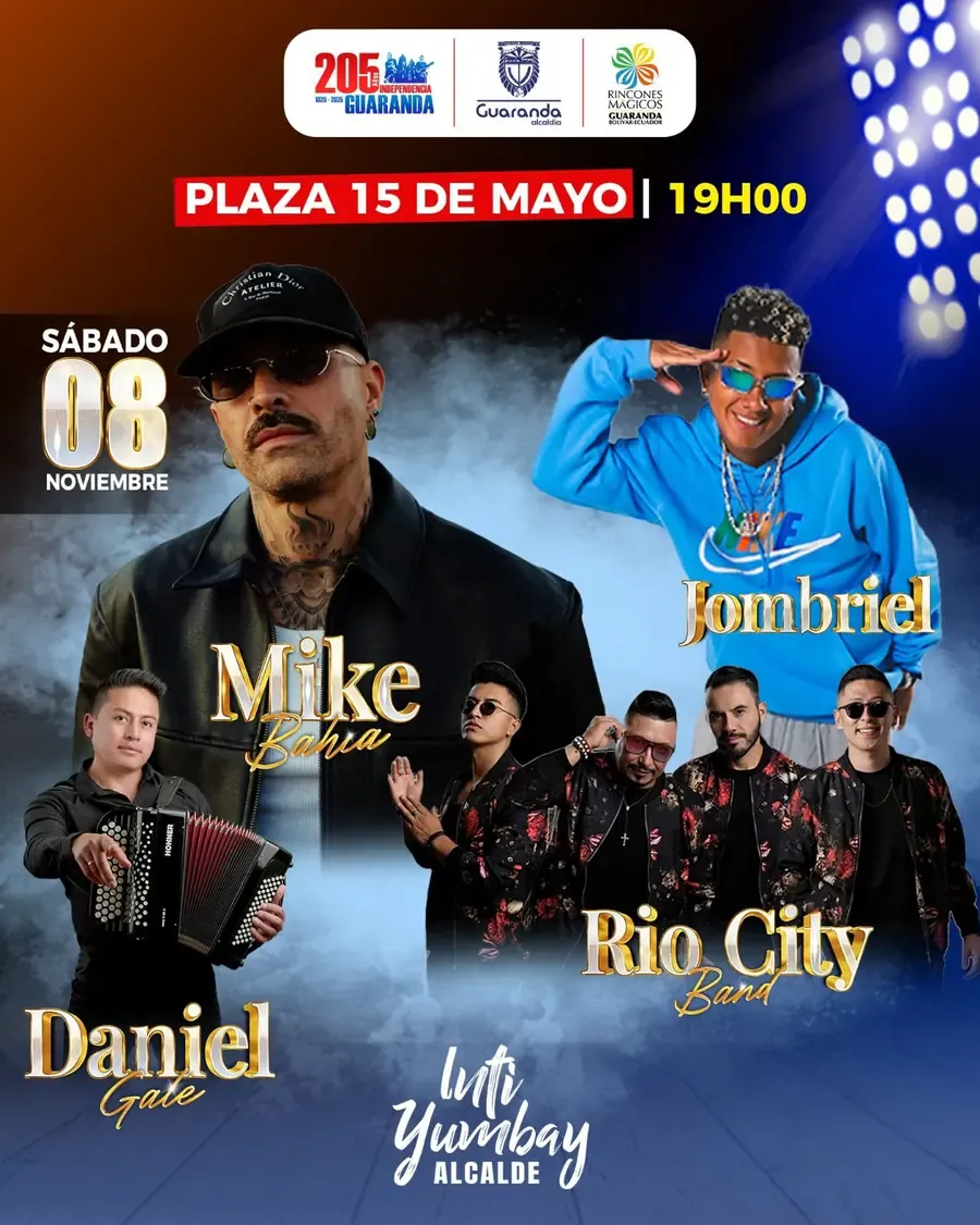 Afiche de Mike Bahía en Guaranda
