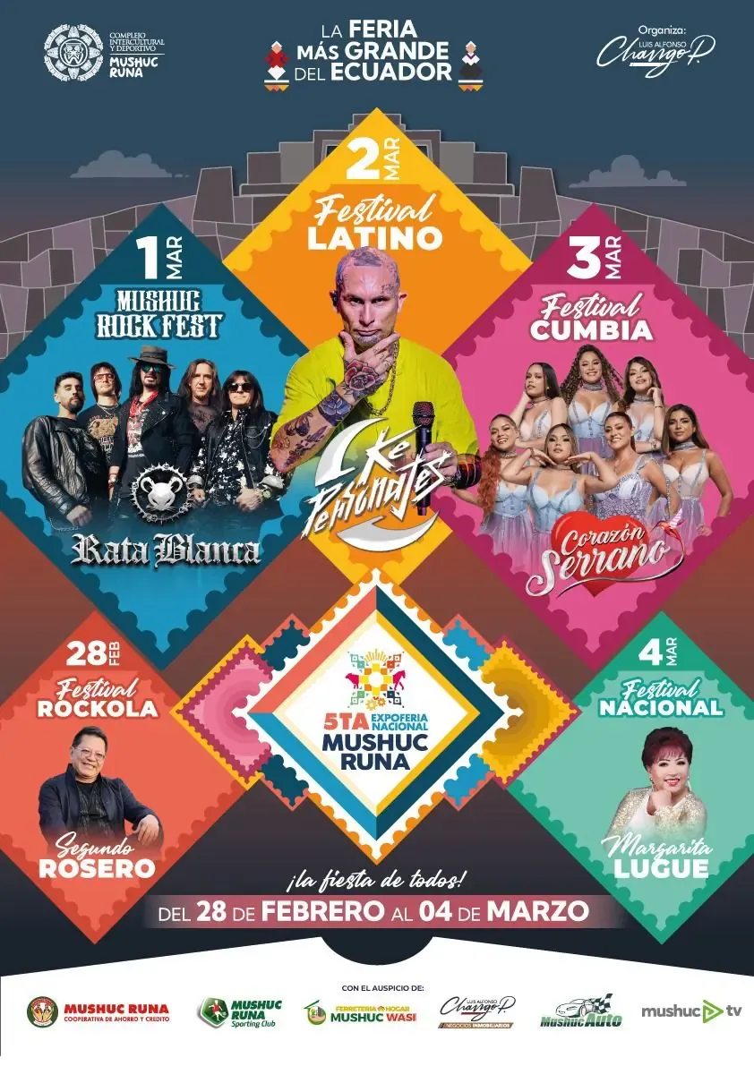 Afiche de Ke Personajes en la Feria de Ambato