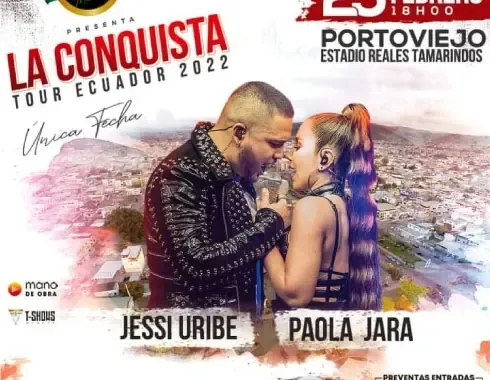 Afiche de Jessi Uribe y Paola Jara: La Conquista