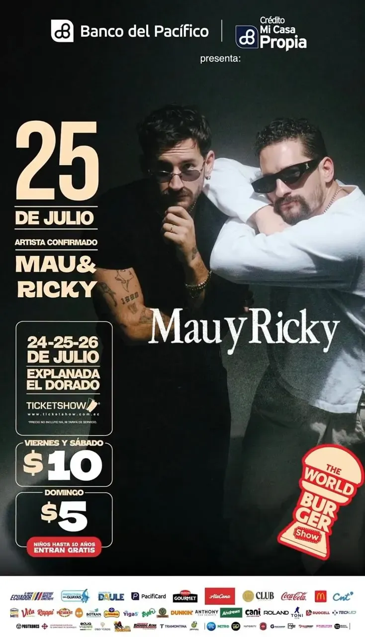 Afiche de Mau y Ricky en Burger Show