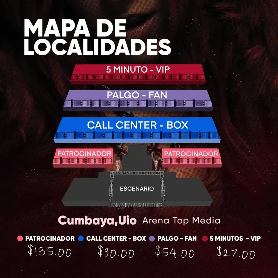 Afiche de De La Rose en Quito